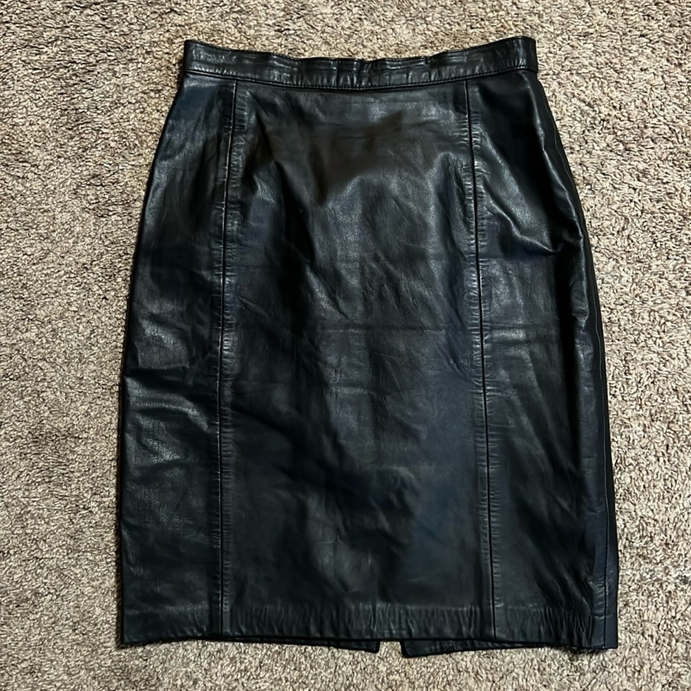 BB Dakota VINTAGE 100% Leather Pencil Skirt with Lining